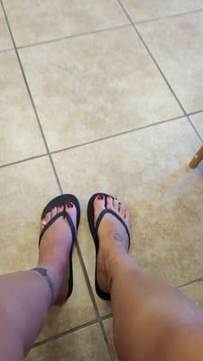 my first pedicure in 5 and a half months since breaking my ankle. Woohoo!