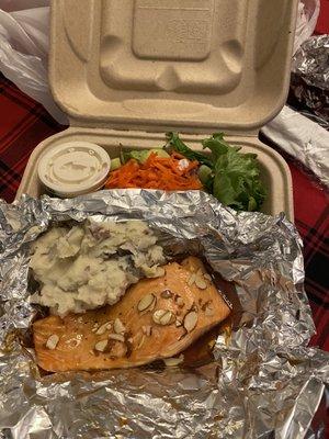 Honey Almond Salmon Takeout