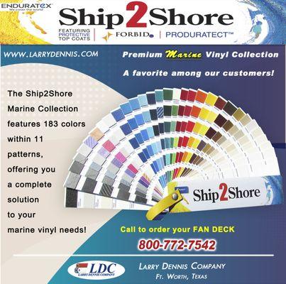 Ship-2-Shore Premium Marine Vinyl Fan Deck!