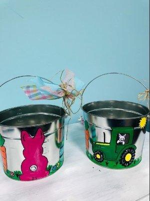 Galvanized Easter Buckets