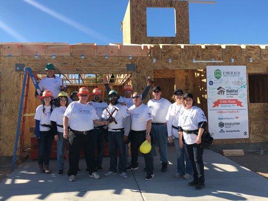 "Build Day": Valley Bank of Nevada employees helped to build a home with Habitat for Humanity and Fox 5