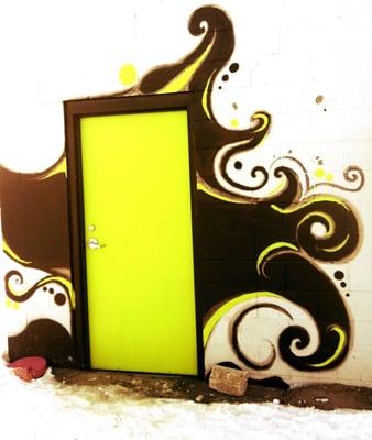 Just look for our studios bright green door!