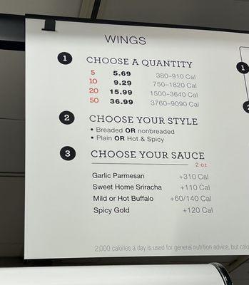 Did you know you could order different flavored wings?