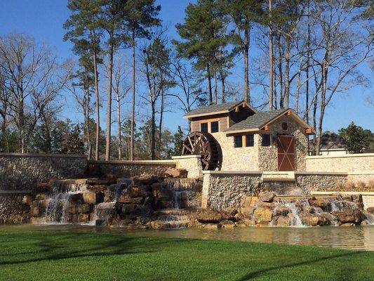 Entry Feature at Fosters Ridge - we supplied all the stone, cast  stone, moss boulders, and installation materials for this entry.