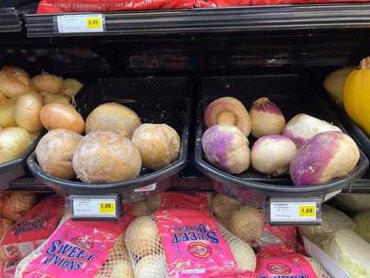 They have rutabaga & turnips