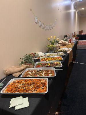 Food was amazing at teacher appreciation day.