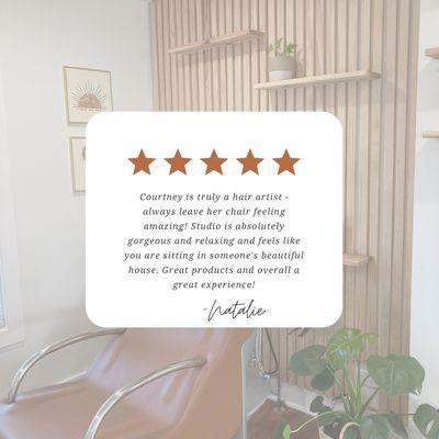 Client Review ~ Thank you Natalie