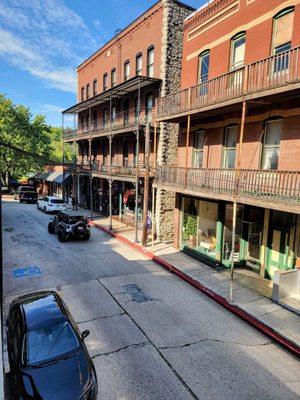 Upper Spring St. The view from one direction on our balcony.