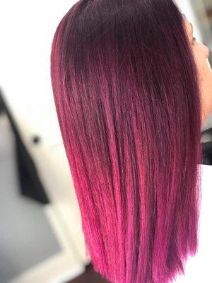 Violet to Magenta Ombré