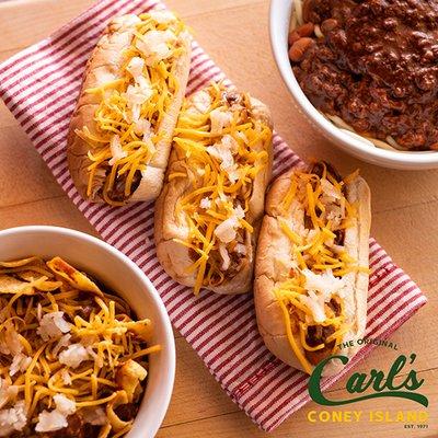 Carl's Favs : Frito Chili Pie - Carl's Cheese Coneys - 3 Way Spaghetti