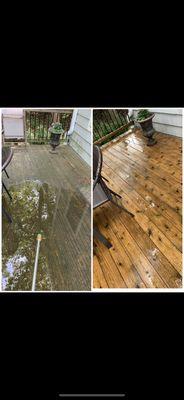 Before and After wood deck