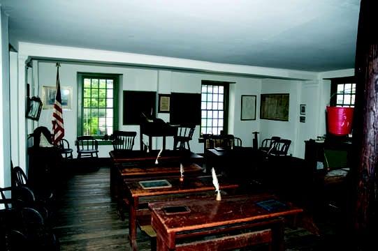 Interior of the school house as it is today.