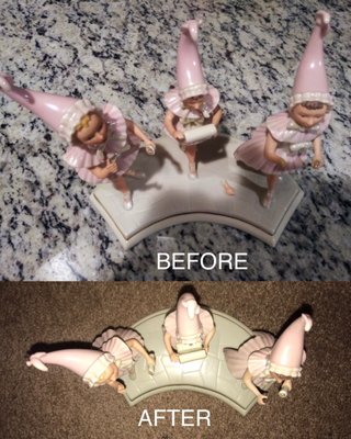 Restoration of Lenox Porcelain Wizard of Oz Collection (Broken hand of third munchkin)