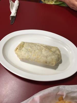 Bean and cheese burrito