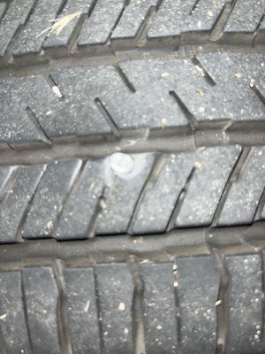 One of two nails in my right rear tire.