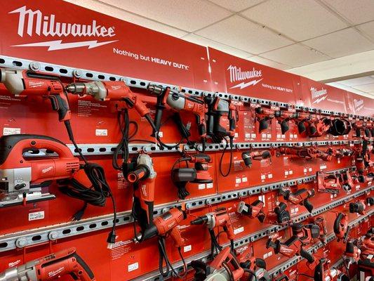 The main power tool brand we carry is Milwaukee Tools. View our wide range of Milwaukee tools and see our Milwaukee wall in-person.