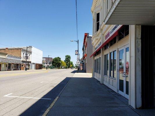 Looking East on W. Main St. in Downtown Fayette