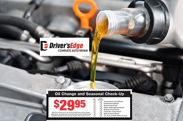 Our Current Oil Change Coupon