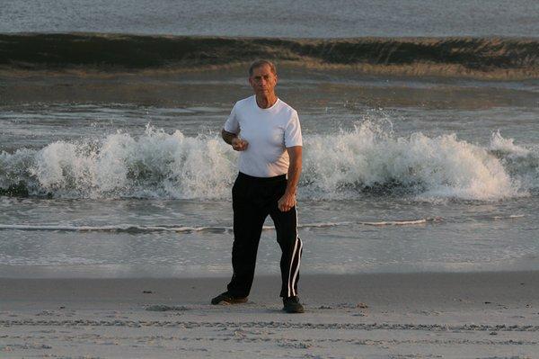 Grand Master Gene Perceval performing a kata, at Long Beach NY.