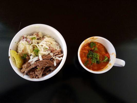 Italian pot roast and Cajun soup