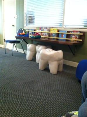 Waiting area!! These molar chairs have been here forever!! Literally!!