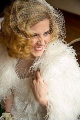 We love the vintage modern bride!