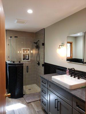 Complete gut and remodel of a custom bathroom