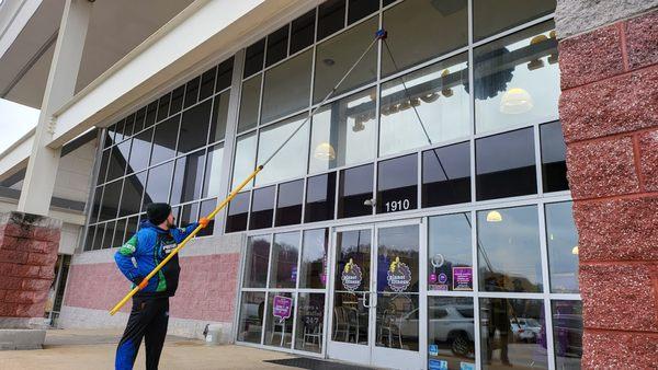 Commercial window cleaning at its finest with 15cent Pressure Washing!