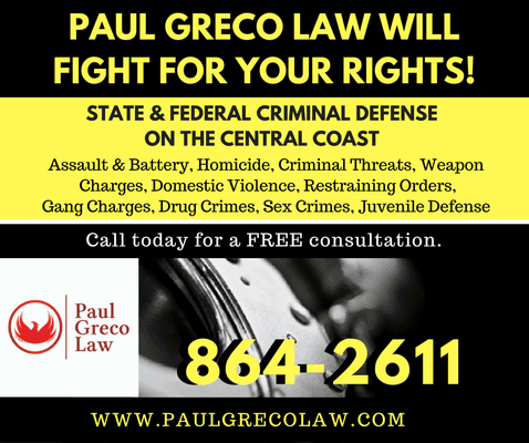 Paul Greco Law is a attorney who Will Fight For Your Rights! Call today for a free consultation 864-2611.