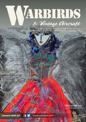 Leslie Jean Porter's original painting was chosen as the cover for WARBIRDS AND VINTAGE AIRCRAFT online magazine! Check it out!