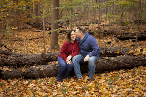 Couple photo taken at Bendix Woods Park, New Carlisle, IN