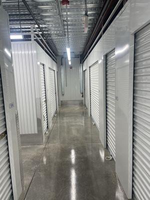 Clean, secure and plenty of lights in our interior storage units.