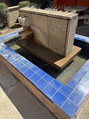 Fountain in courtyard.