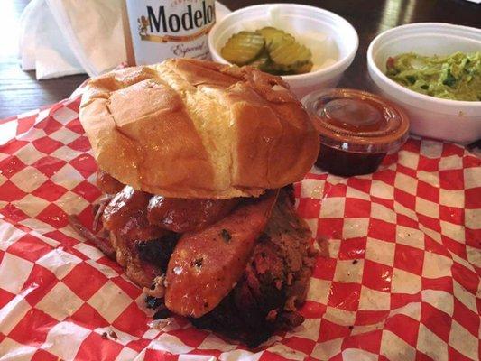 El chingon - brisket & sausage sandwich