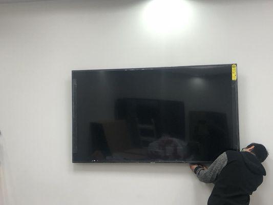 75 inch tv up with wire hidden