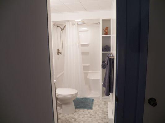 New Bathroom renovated from a storage closet