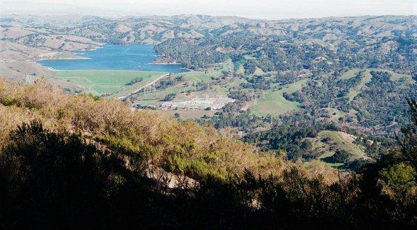 Lafayette Reservoir visible form Seaview Trail. - -Tom Brody