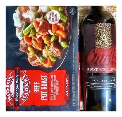 Fancy Dinner to Go from Gold Coast Market ( btw. Good Smooth Wine! ) @ 71W Chicago Ave, Chicago, IL etc.Nice Service. Cool!