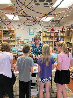 Author and origami artist Susan Stephen shows off her creations.