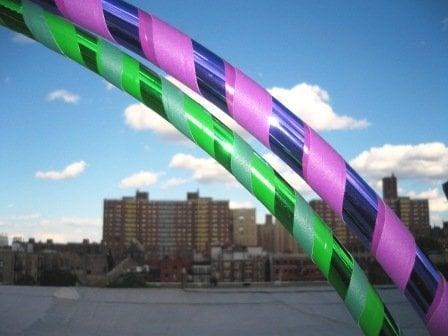 Buy a handcrafted hoop in sparkling jewel tones, like amethyst and emerald.