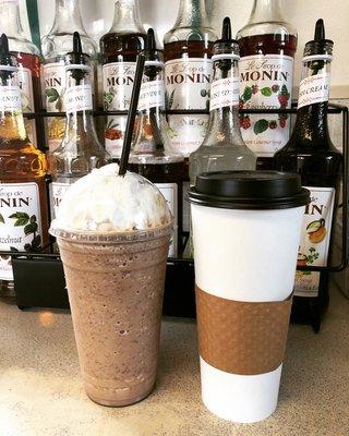 Chocolate chip mocha frappe and almond milk Mexican mocha!