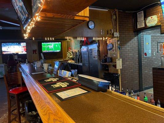 Bar and a couple of the many TVs