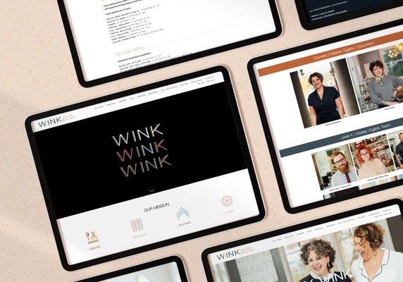 Custom website design for Wink Salon - ilovewink.com