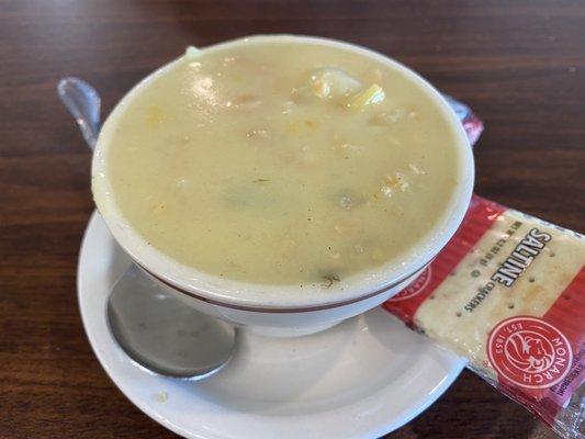 Clam Chowder, homemade and delicious! $4.99