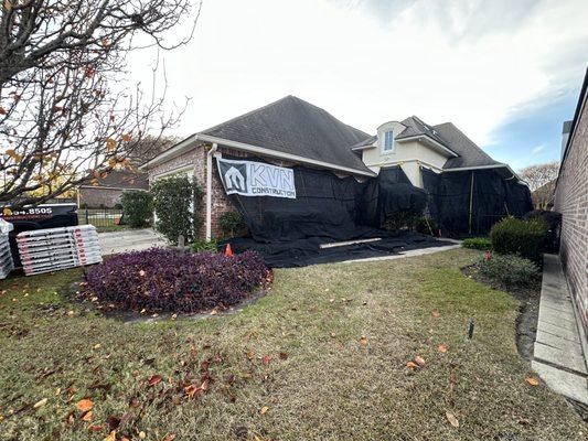 Protecting the property when we replace your roof.