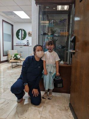 Visiting Dr. Aung in the newly expanded office.