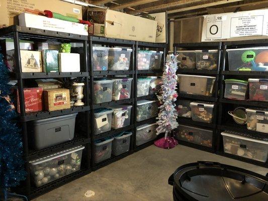 Big basement storage space after