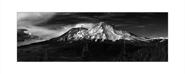 This work "Mount Shasta & Solar eclipse" 2012 is a large size high resolution photograph take at the peak of the annular eclipse May 20 2012