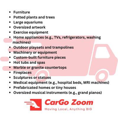 From big to massive, we deliver it all. Choose CarGo Zoom!