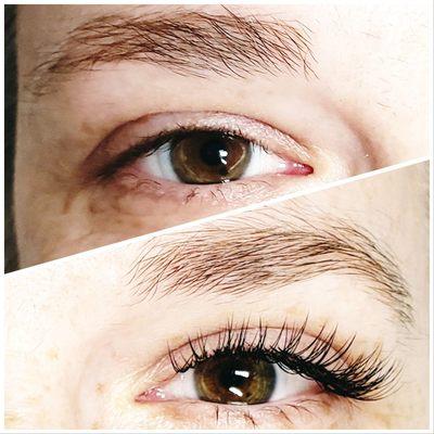 Before and after. Classic lashes full set.